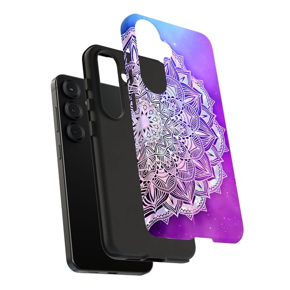 For Samsung Galaxy S24 Plus, Dual-Layer, Purple Mandala Print, USA
