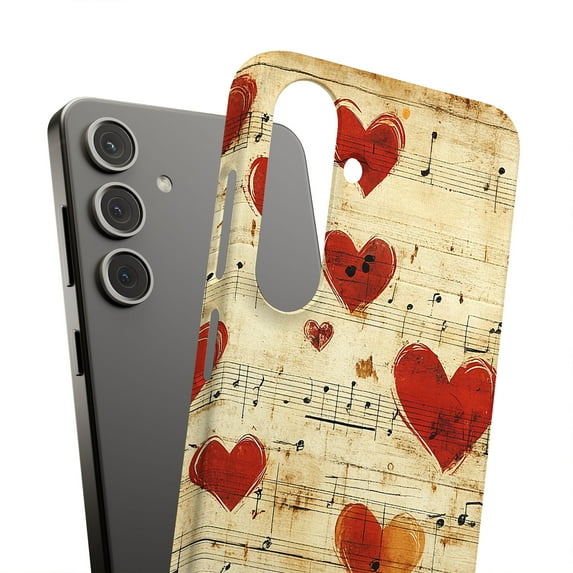 For Samsung Galaxy S24 Plus, Hard Shell, Valentine Music Print, USA