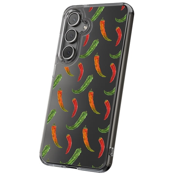 For Samsung Galaxy S24 Plus, Hybrid Clear, Chili Pepper 3 Print, USA