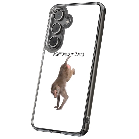 For Samsung Galaxy S24 Plus, Hybrid Clear, Meme Monkey Print, USA