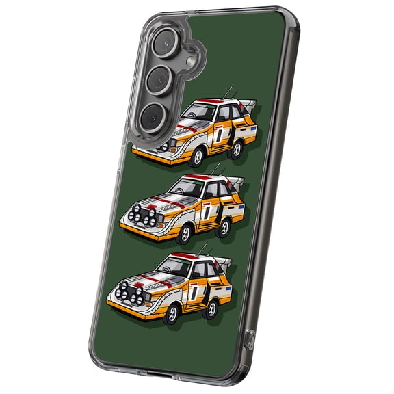 For Samsung Galaxy S24 Plus, Hybrid Clear, Rally Race Car Print, USA