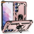thumbnail image 1 of For Samsung Galaxy S24+ /S24 Plus 5G Shockproof Hybrid Dual Layer PC + TPU with Ring Stand Metal Kickstand Heavy Duty Armor Shell Phone Case Cover by Xpression - Rose Gold, 1 of 9