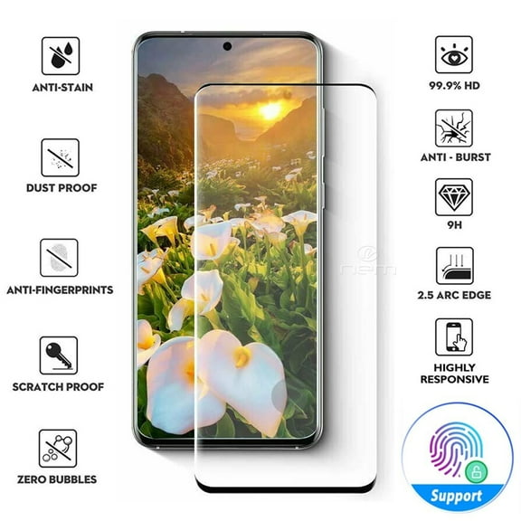 For Samsung Galaxy S24 / SM-S921 Full Cover 5D Curved 3D-Touch Layer 2.5D Round Edge 9H Ultra-Clear Tempered Glass Screen Protector Black