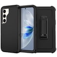 thumbnail image 1 of For Samsung Galaxy S24 / SM-S921 Heavy Duty Shockproof Armor Protective Hybrid Case Cover With Clip Black/Black, 1 of 7