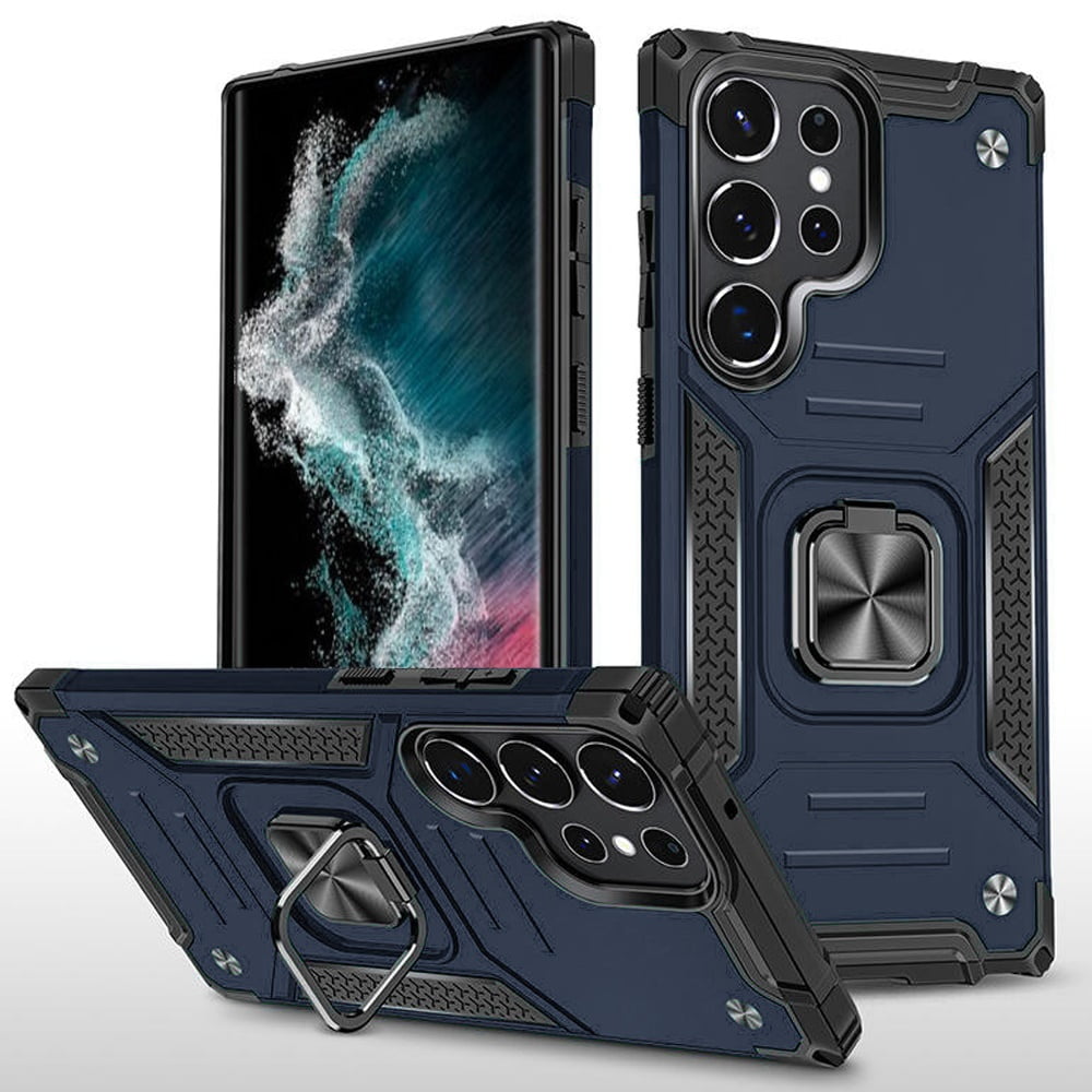For Samsung Galaxy S24 Ultra Armor Hybrid with Ring Holder