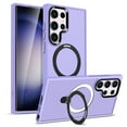 thumbnail image 1 of For Samsung Galaxy S24 Ultra Case, Compatible with Magsafe 360 Rotating Kickstand Shockproof Bumper Matte Design Back Cover Case for Samsung Galaxy S24 Ultra, Lightpurple, 1 of 6