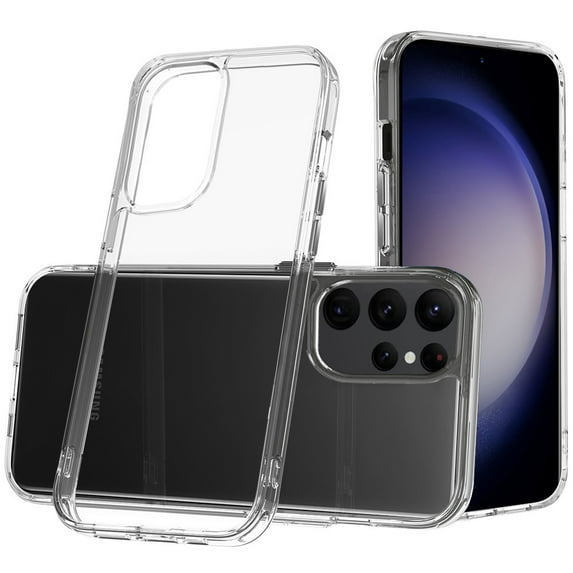 For Samsung Galaxy S24 Ultra Case Crystal Clear 2.0mm Shockproof Chrome Buttons