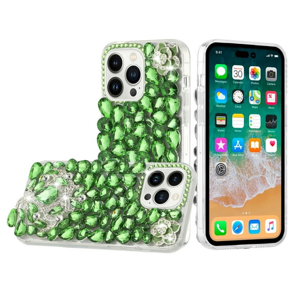 For Samsung Galaxy s24 Ultra Jewel Full Diamond Bling Case Cover - Green