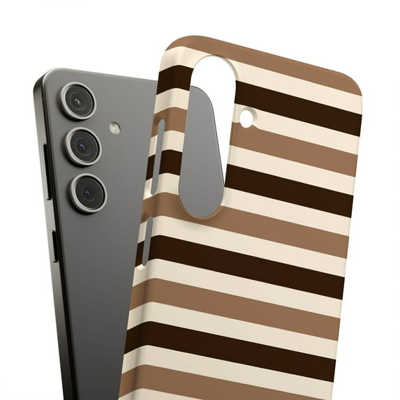 For Samsung Galaxy S24 Ultra, Hard Shell, Coffee Stripes Print, USA