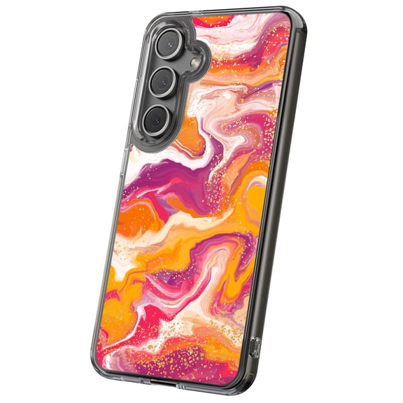 For Samsung Galaxy S24 Ultra, Hybrid Clear, Opal Marble 16 Print, USA