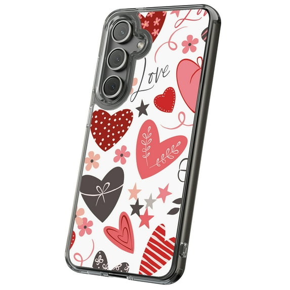 For Samsung Galaxy S24 Ultra, Hybrid Clear, Valentines Love Print, USA