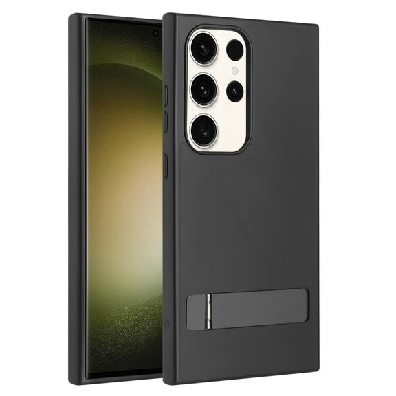 For Samsung Galaxy S24 Ultra / SM-928 Building Kickstand Shockproof Protective Hybrid Case Cover Black