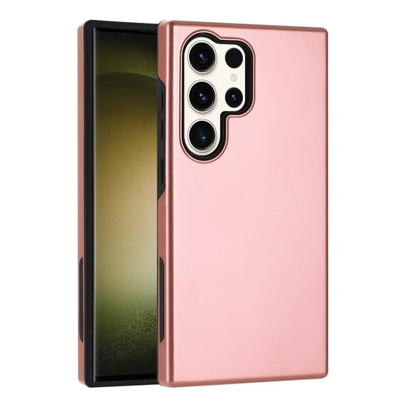 For Samsung Galaxy S24 Ultra / SM-928 Impact Dual Layer Protective Shockproof Hybrid Case Cover Rose Gold