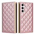 thumbnail image 1 of For Samsung Galaxy S24+ Wallet Phone Case,PU Leather Folio Flip Kickstand,With Wrist Strap&Shoulder Strap,Card Slots,Shockproof Rugged Anti-fall Crossbody Phone Case Cover,Rosegold, 1 of 9