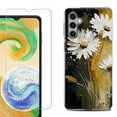 thumbnail image 1 of For Samsung Galaxy S25 5G Phone Case Cover, Shockproof Case with Tempered Glass Screen Protector, by OneToughShield - Abstract Daisy, 1 of 4