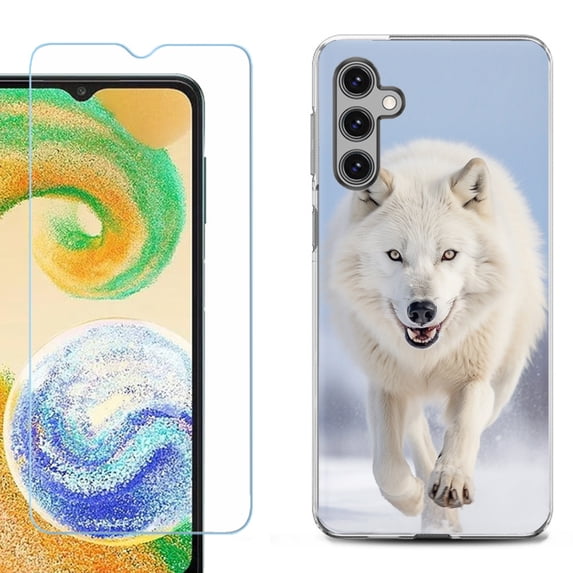 For Samsung Galaxy S25 5G Phone Case Cover, Shockproof Case with Tempered Glass Screen Protector, by OneToughShield - Arctic Wolf