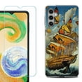 thumbnail image 1 of For Samsung Galaxy S25 5G Phone Case Cover, Shockproof Case with Tempered Glass Screen Protector, by OneToughShield - Butterfly Ship, 1 of 4