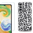 thumbnail image 1 of For Samsung Galaxy S25 5G Phone Case Cover, Shockproof Case with Tempered Glass Screen Protector, by OneToughShield - Cheetah B/W, 1 of 4