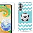 thumbnail image 1 of For Samsung Galaxy S25 5G Phone Case Cover, Shockproof Case with Tempered Glass Screen Protector, by OneToughShield - Chevron/Soccer, 1 of 4