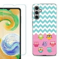 thumbnail image 1 of For Samsung Galaxy S25 5G Phone Case Cover, Shockproof Case with Tempered Glass Screen Protector, by OneToughShield - Chevron/Teal/Owl, 1 of 4