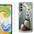 thumbnail image 1 of For Samsung Galaxy S25 5G Phone Case Cover, Shockproof Case with Tempered Glass Screen Protector, by OneToughShield - Flower Sensation, 1 of 4