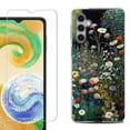 thumbnail image 1 of For Samsung Galaxy S25 5G Phone Case Cover, Shockproof Case with Tempered Glass Screen Protector, by OneToughShield - Flowery Garden, 1 of 4