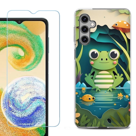 For Samsung Galaxy S25 5G Phone Case Cover, Shockproof Case with Tempered Glass Screen Protector, by OneToughShield - Frog Craft