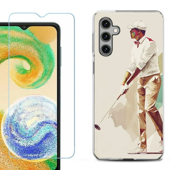 For Samsung Galaxy S25 5G Phone Case Cover, Shockproof Case with Tempered Glass Screen Protector, by OneToughShield - Golfer