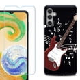 thumbnail image 1 of For Samsung Galaxy S25 5G Phone Case Cover, Shockproof Case with Tempered Glass Screen Protector, by OneToughShield - Guitar Red, 1 of 4