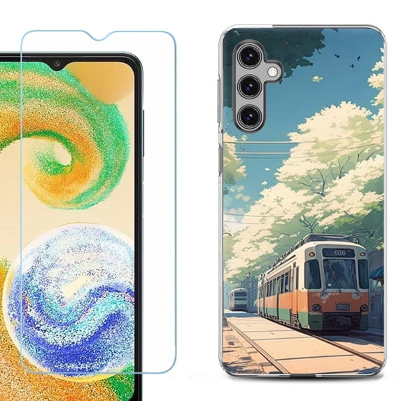 For Samsung Galaxy S25 5G Phone Case Cover, Shockproof Case with Tempered Glass Screen Protector, by OneToughShield - Kyoto Summer