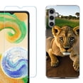 thumbnail image 1 of For Samsung Galaxy S25 5G Phone Case Cover, Shockproof Case with Tempered Glass Screen Protector, by OneToughShield - Lion Cub, 1 of 4