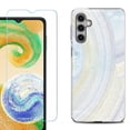 thumbnail image 1 of For Samsung Galaxy S25 5G Phone Case Cover, Shockproof Case with Tempered Glass Screen Protector, by OneToughShield - Marble / Rainbow, 1 of 4