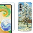 thumbnail image 1 of For Samsung Galaxy S25 5G Phone Case Cover, Shockproof Case with Tempered Glass Screen Protector, by OneToughShield - Peach Tree Blossom, 1 of 4
