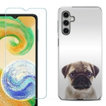 For Samsung Galaxy S25 5G Phone Case Cover, Shockproof Case with Tempered Glass Screen Protector, by OneToughShield - Pug Face