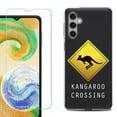 thumbnail image 1 of For Samsung Galaxy S25 5G Phone Case Cover, Shockproof Case with Tempered Glass Screen Protector, by OneToughShield - Road Sign Kangaroo, 1 of 4