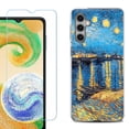thumbnail image 1 of For Samsung Galaxy S25 5G Phone Case Cover, Shockproof Case with Tempered Glass Screen Protector, by OneToughShield - Starry Night Rhone, 1 of 4