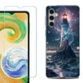 thumbnail image 1 of For Samsung Galaxy S25 5G Phone Case Cover, Shockproof Case with Tempered Glass Screen Protector, by OneToughShield - Surreal Lighthouse, 1 of 4