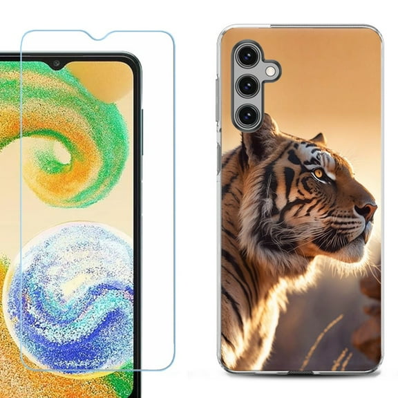 For Samsung Galaxy S25 5G Phone Case Cover, Shockproof Case with Tempered Glass Screen Protector, by OneToughShield - Tiger