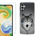 thumbnail image 1 of For Samsung Galaxy S25 5G Phone Case Cover, Shockproof Case with Tempered Glass Screen Protector, by OneToughShield - Wolf Face, 1 of 4