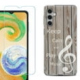 thumbnail image 1 of For Samsung Galaxy S25 5G Phone Case Cover, Shockproof Case with Tempered Glass Screen Protector, by OneToughShield - Wood/Music, 1 of 4