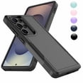 thumbnail image 1 of For Samsung Galaxy S25 Case, Njjex Shockproof Heavy Duty Rugged Dual Layer Cover with Military Grade Protection, Non-Slip Textured Bumper - Black, 1 of 7