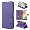 thumbnail image 1 of For Samsung Galaxy S25 Case Wallet, Retro PU Leather Cards Holder Stand Flip Cover Magnetic Closure Shockproof Protective Case for Women Men, Purple, 1 of 7