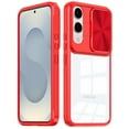 thumbnail image 1 of For Samsung Galaxy S25 EDGE Case, Hybrid Cases with Sliding Camera Cover Transparent Shockproof Bumper TPU Protective Phone Cover (Red), 1 of 10