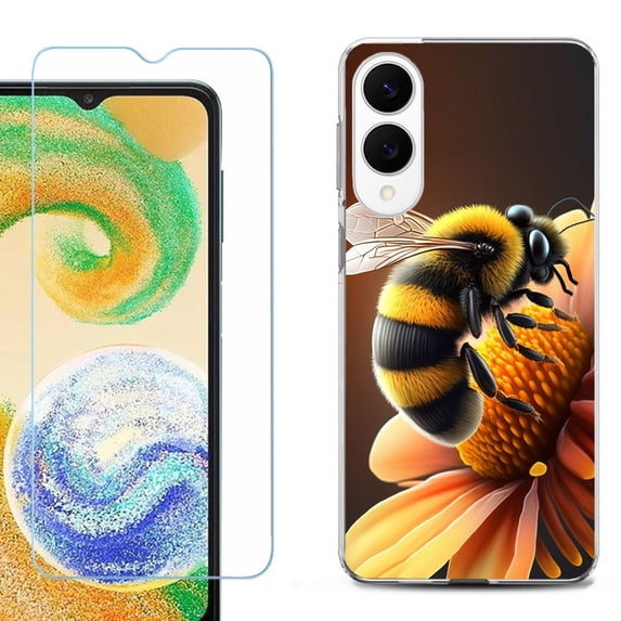 For Samsung Galaxy S25 Edge 5G Protective Shockproof Phone Case with Tempered Glass Screen Protector, by OneToughShield - Bee