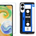 thumbnail image 1 of For Samsung Galaxy S25 Edge 5G Protective Shockproof Phone Case with Tempered Glass Screen Protector, by OneToughShield - Cassette Blue, 1 of 4
