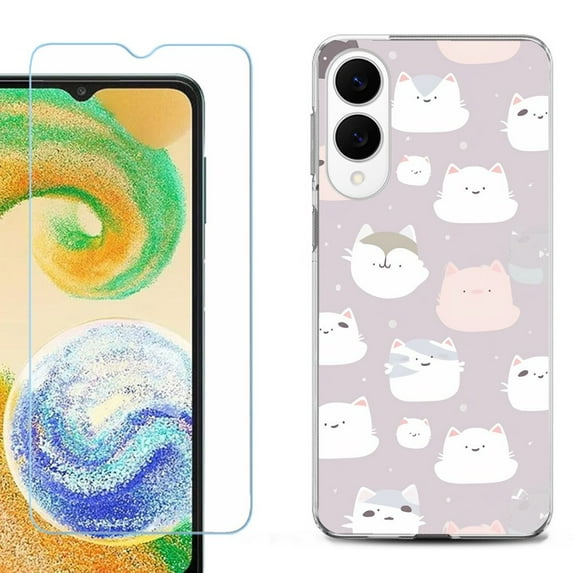 For Samsung Galaxy S25 Edge 5G Protective Shockproof Phone Case with Tempered Glass Screen Protector, by OneToughShield - Cat Mix