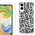 thumbnail image 1 of For Samsung Galaxy S25 Edge 5G Protective Shockproof Phone Case with Tempered Glass Screen Protector, by OneToughShield - Cheetah B/W, 1 of 4