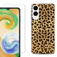 thumbnail image 1 of For Samsung Galaxy S25 Edge 5G Protective Shockproof Phone Case with Tempered Glass Screen Protector, by OneToughShield - Cheetah Gold/Black, 1 of 4