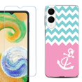 thumbnail image 1 of For Samsung Galaxy S25 Edge 5G Protective Shockproof Phone Case with Tempered Glass Screen Protector, by OneToughShield - Chevron/Anchor, 1 of 4
