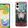 thumbnail image 1 of For Samsung Galaxy S25 Edge 5G Protective Shockproof Phone Case with Tempered Glass Screen Protector, by OneToughShield - Cyberpunk Wolf, 1 of 4